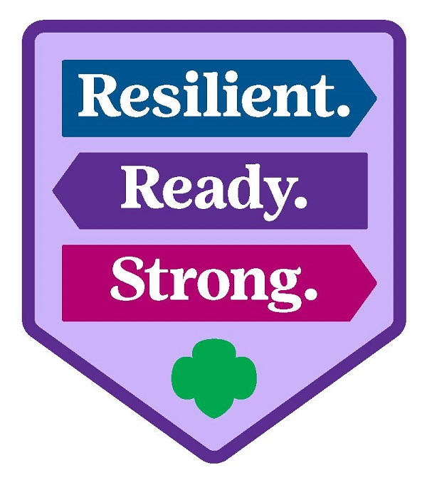 Purple Resilient. Ready. Strong. with trefoil